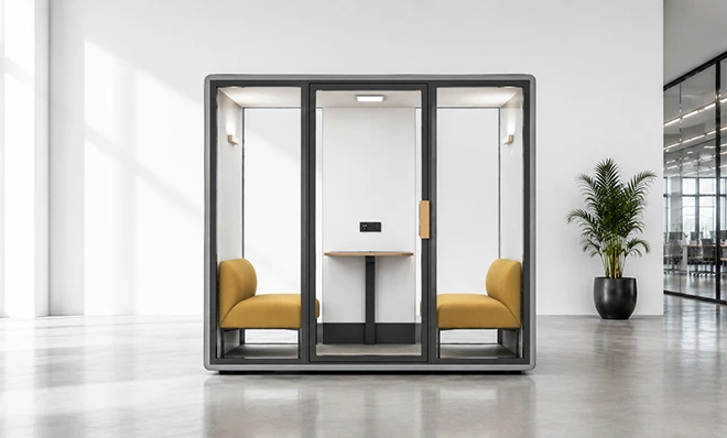 Inside SpeX: c&oacute;mo una cabina insonorizada de oficina pasa del dise&ntilde;o a la entrega
